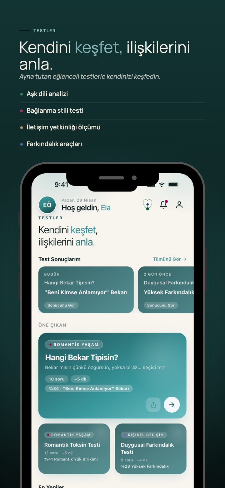 Kendini keşfet, ilişkilerini anla.