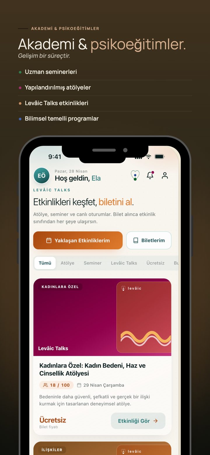 Akademi & psikoeğitimler.